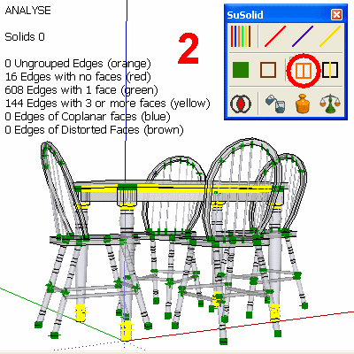 After Group: the orange edges are gone; green and yellow edges remain